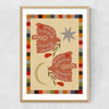 Love Birds Narrow Oak Frame