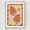 Love Birds Medium Oak Frame