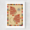Love Birds Medium White Frame