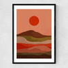 Red Sun Narrow Black Frame
