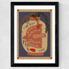 The Bird Vase Wide Black Frame
