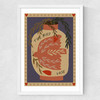 The Bird Vase Medium White Frame