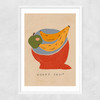 Wonky Fruit Narrow White Frame