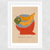 Wonky Fruit Wide White Frame