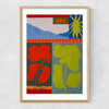 Landscape And Flower Narrow Oak Frame