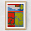 Landscape And Flower Wide Oak Frame