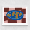 Olive Dinner Medium White Frame
