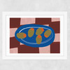 Olive Dinner Wide White Frame