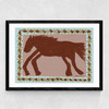 Abstract Horse Medium Black Frame