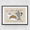 Le Petit Dejeuner Narrow Black Frame