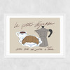 Le Petit Dejeuner Narrow White Frame