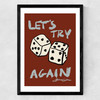 Let's Try Again Medium Black Frame