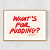 What's for Pudding Narrow Oak Frame