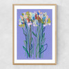 Lilac Flowers Narrow Oak Frame