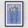 Lilac Flowers Medium Black Frame