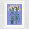 Lilac Flowers Wide White Frame