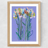 Lilac Flowers Wide Oak Frame