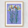 Lilac Flowers Medium Oak Frame
