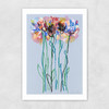 Morning Blue Flowers Unframed Print