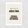 Adulting (Cream) Unframed Print