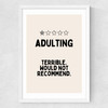 Adulting (Cream) Medium White Frame