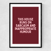 This House (Plum) Narrow Black Frame