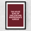 This House (Plum) Medium Black Frame