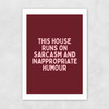 This House (Plum) Unframed Print