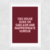 This House (Plum) Narrow White Frame