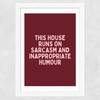 This House (Plum) Wide White Frame