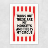Turns Out (Red) Unframed Print