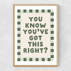 You Know You've Got This Narrow Oak Frame