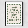 You Know You've Got This Narrow Black Frame