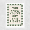 You Know You've Got This Narrow White Frame