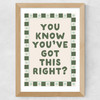 You Know You've Got This Wide Oak Frame