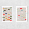 Floating Sripes Diptych Unframed Print
