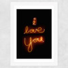 Love You Wide White Frame