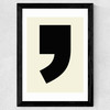 Big Comma Wide Black Frame