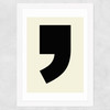 Big Comma Wide White Frame