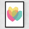 Bright Hearts Medium Black Frame