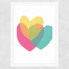 Bright Hearts Wide White Frame
