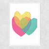 Bright Hearts Narrow White Frame