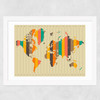 Imagine There's No Countries by Jazzberry Blue Wide White Frame