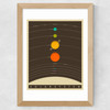 Solar System (brown) by Jazzberry Blue Wide Oak Frame