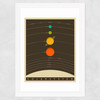 Solar System (brown) by Jazzberry Blue Wide White Frame