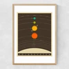 Solar System (brown) by Jazzberry Blue Narrow Oak Frame