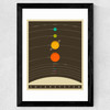 Solar System (brown) by Jazzberry Blue Wide Black Frame