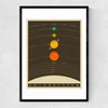 Solar System (brown) by Jazzberry Blue Narrow Black Frame