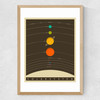 Solar System (brown) by Jazzberry Blue Medium Oak Frame