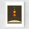 Solar System (brown) by Jazzberry Blue Medium White Frame